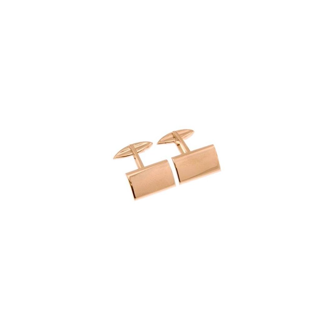 Gemelli Rettangolari Scatolati in oro rosa 18kt