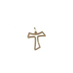 Holed Tau Cross in Yellow Gold