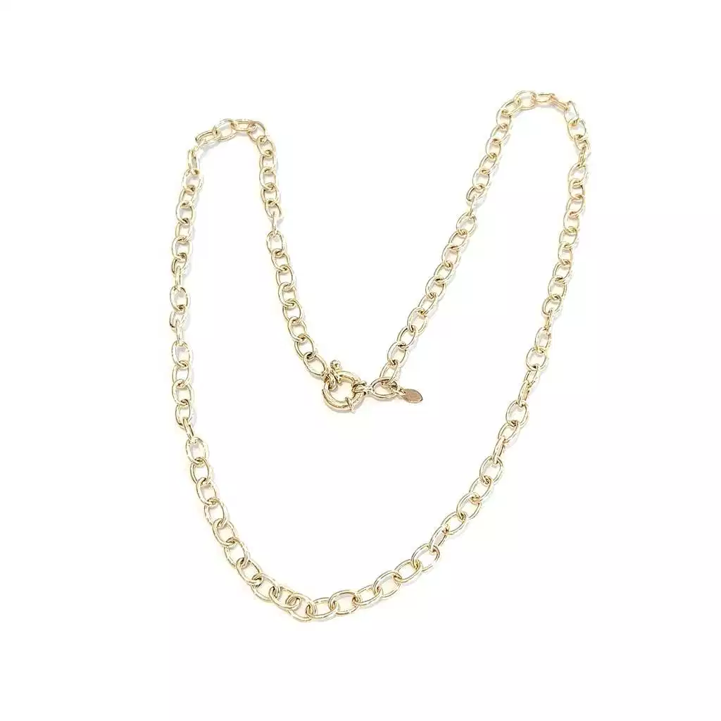 Collana Catena Rolò Ovale in Oro Giallo