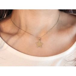Flat Star Pendant in Rose Gold 0.4mm Thickness