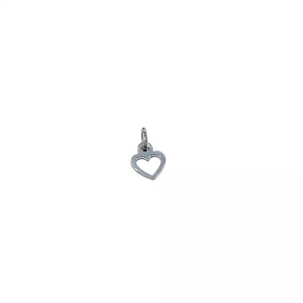 Small White Gold Heart Pendant