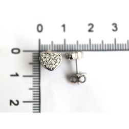 Orecchini Cuore in Oro Bianco e 36 Diamanti