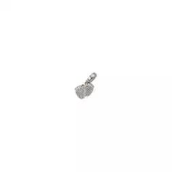 Ciondolo piedini Oro Bianco e Zirconi