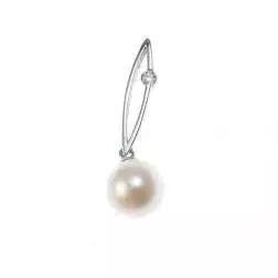 Ciondolo Perla Freshwater e zircone
