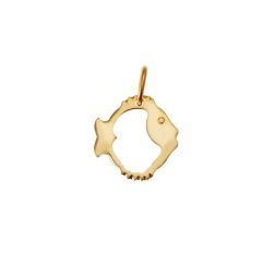 Fish Charm in 18kt yellow gold