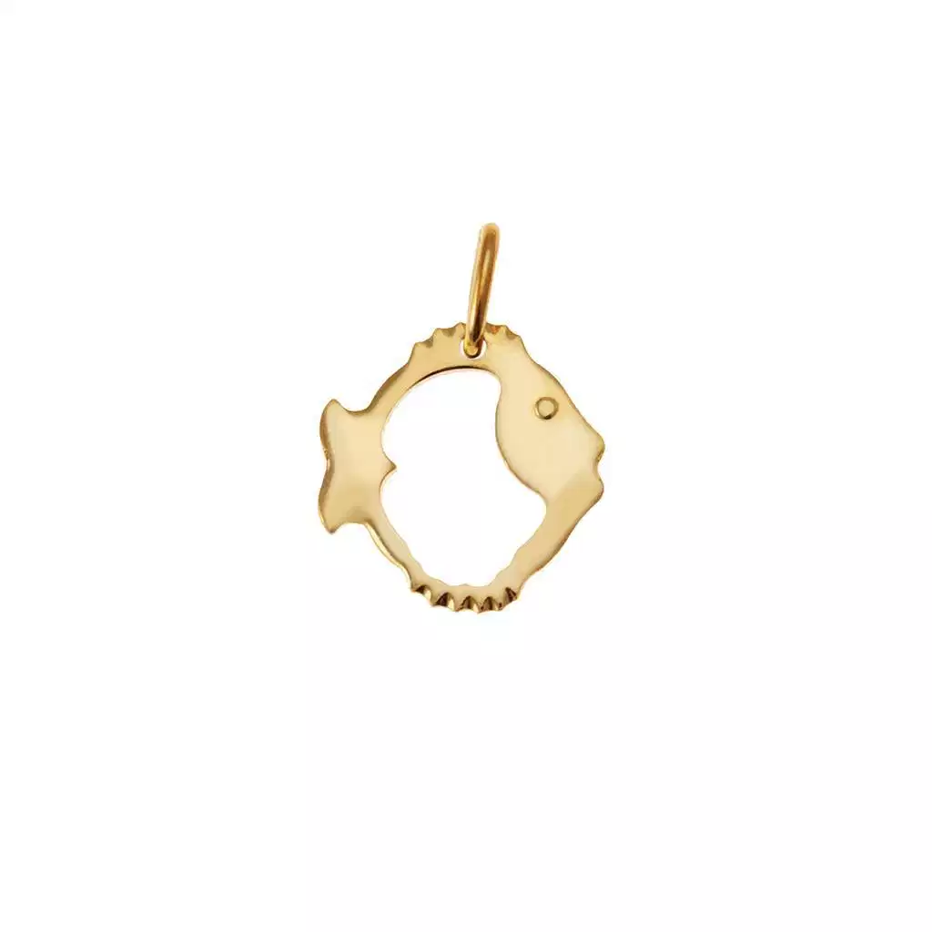 Fish Charm in 18kt yellow gold