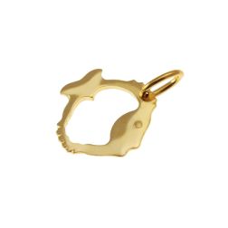 Fish Charm in 18kt yellow gold