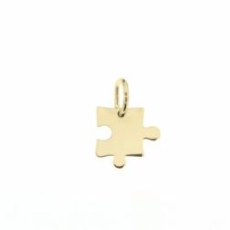 Small Puzzle Charm Yellow Gold
