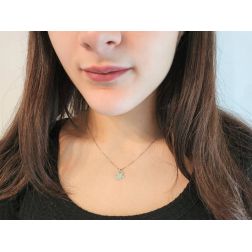 photo of worn Small Puzzle Charm Yellow Gold