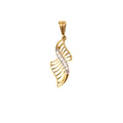Fantasy Fan pendant with zircons