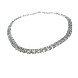 White gold segmented necklace