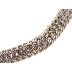 Round Couture necklace white gold 42cm x 6,5mm