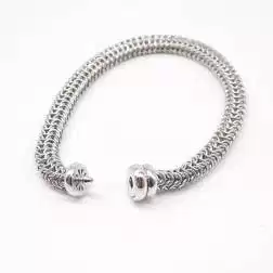 Bracciale Round Couture oro bianco 20mm x 6,2mm