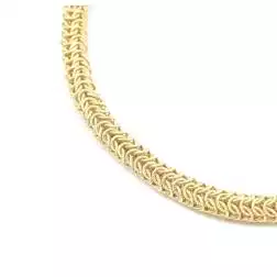 Girocollo Round Couture filo torto rigato oro giallo 45 cm x 6,2mm