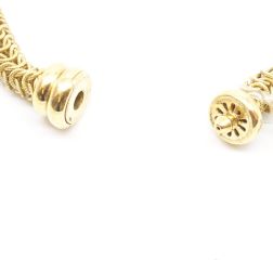 Striped Round Couture yellow gold necklace 45 cm x 6,2mm