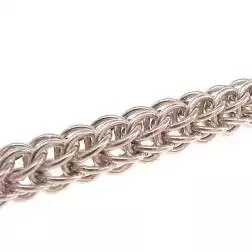 Collana a catena intrecciata oro bianco