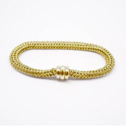 Round Couture 18kt Yellow Gold Bracelet 19mm x 6,2mm