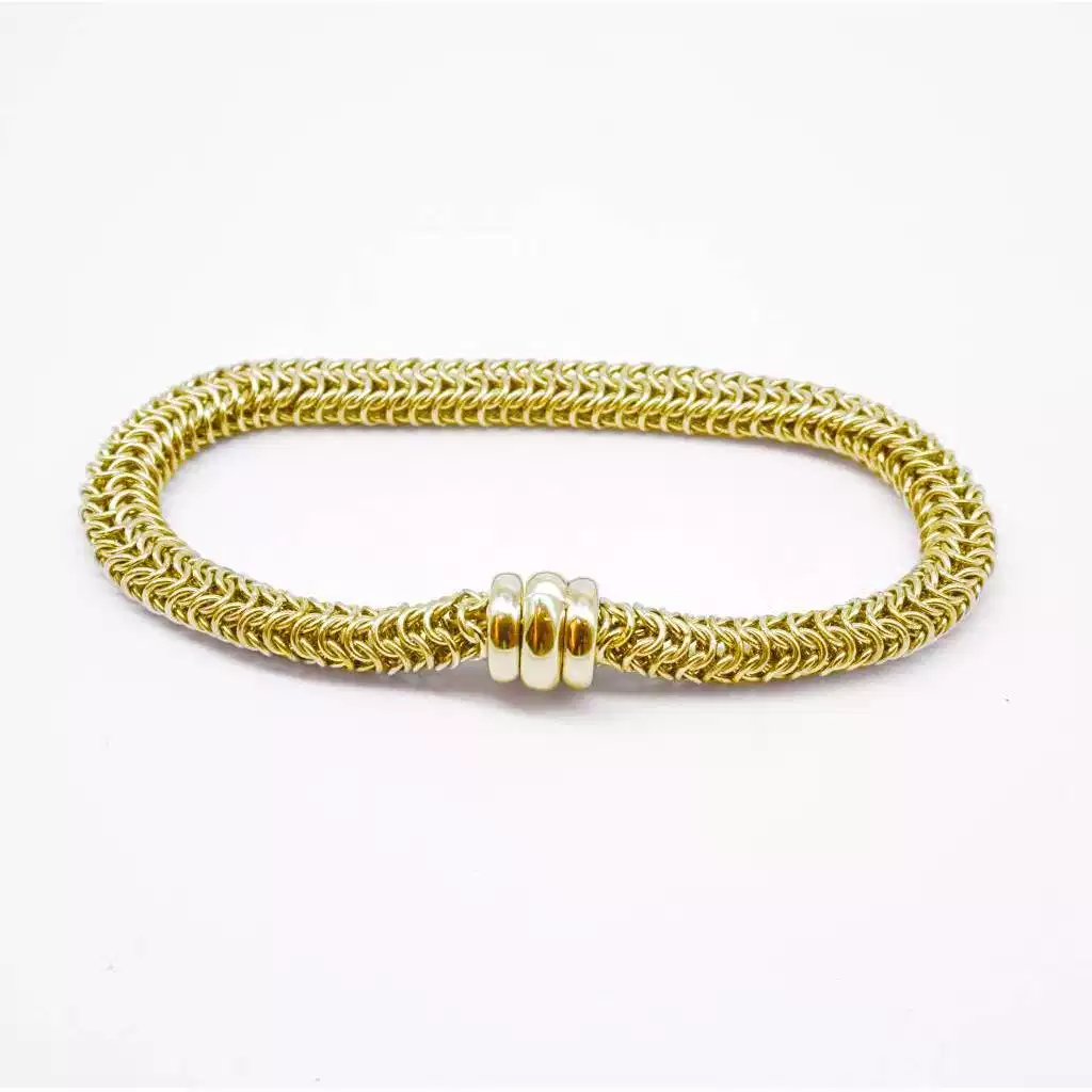 Bracciale Round Couture oro giallo 19mm x 6,2mm