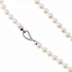 Collana Perle Akoya chiusura a goccia con Diamanti