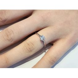 Photo of worn SALINA 0.55ct Engagement Ring