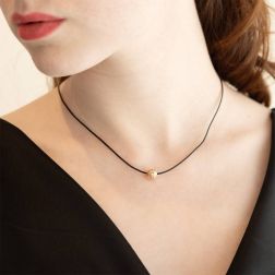 photo of worn Diamond Ball Pendant