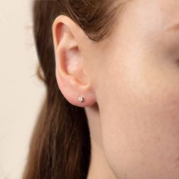photo of worn Solitaire Sparkle Diamond Earring 0.11ct