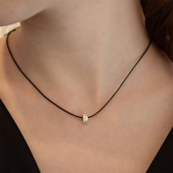 photo of worn Stars and enamel pendant white