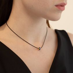 photo of worn Stars and enamel pendant blue
