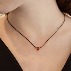 photo of worn Stars and enamel pendant red