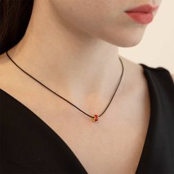 photo of worn Stars and enamel pendant red