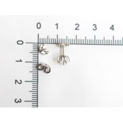 Half-Moon Earrings in White Gold and Diamonds