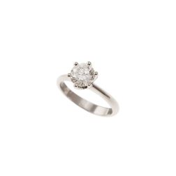 Solitario Pantelleria Diamante su Oro Bianco 18kt