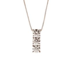 Trilogy Necklace 0.98ct with 3 GIA Certificate diamonds