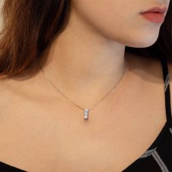 Girocollo Trilogy 0.98ct foto indossata