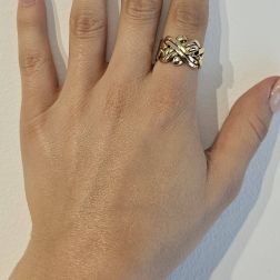Photo of worn Puzzle Ring 18kt Yellow Gold Big