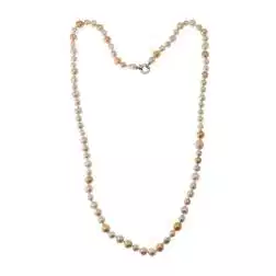 Collana lunga Perle irregolari Bianche e Gold