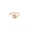 Anello Solitario Easy Flower Diamante Oro Rosa - Misura 15