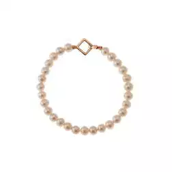Fresh Water pearls bracelet with 18kt Rose Gold Square clasp