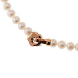 Fresh Water Pearls necklace with 18kt Rose Gold rounded flower clasp