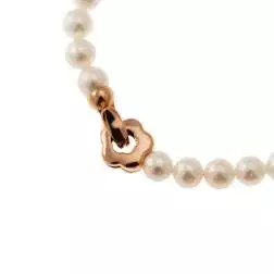 Bracciale Perle Fresh Water chiusura fiore bombato Oro Rosa 18kt