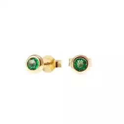 Orecchini Smeraldo Circle 5.5mm Oro Giallo
