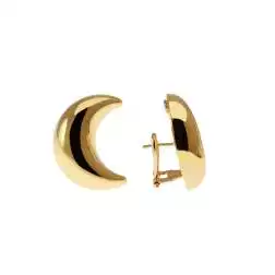 18kt Yellow Gold rounded Moon Earrings