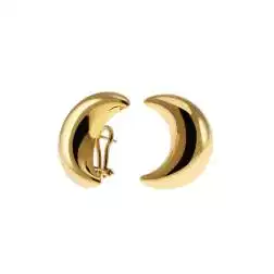 Orecchini Luna bombata in Oro Giallo 18kt