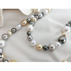 Collana Perle irregolari Australiane e Tahiti