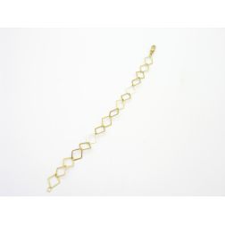 Bracciale Catena a Rombi piatti 18,50cm in oro giallo 18kt