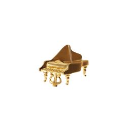 Brooch grand piano in yellow gold