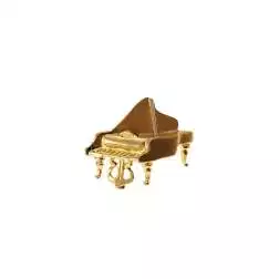 Spilla Pianoforte a coda in oro giallo