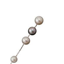 Orecchini Pendenti Oro Bianco e Perle Naturali