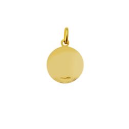 Our Lady of Lourdes yellow gold pendant size S back