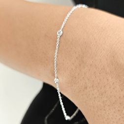 Photo of worn Bracelet "Gocce di Luce" 3.60mm